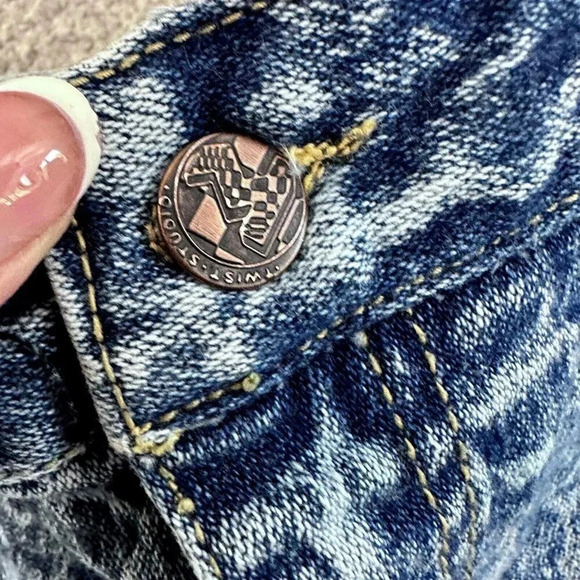 Vintage Acid‎ Wash Jeans High Waist 80s Stretch Ultra High Rise - Picture 3 of 16